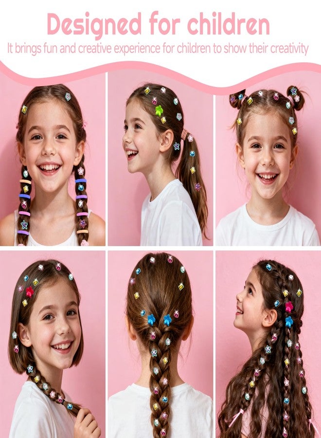CLRDZN Hair Gem Stamper Kit,Hair Ties and Hair Clips Bling Hair Jewels for Girls Toys, Hair Styling Tool with Reusable Shining Diamonds, Birthday Gifts Toys for Girls Ages 3 4 5 6 8-12 - Image 3